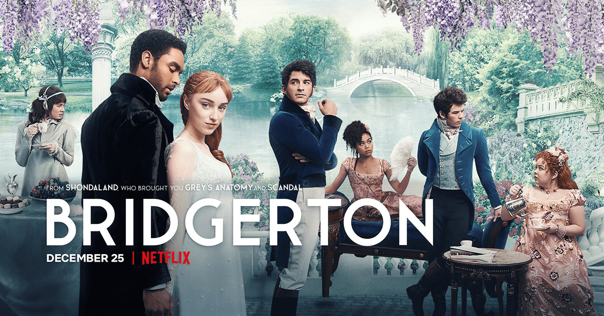 Poster van de populaire Netflix serie Bridgerton seizoen 1