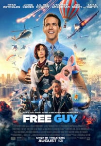 Free Guy poster Ryan Reynolds Jodie Comer Taika Waititi Joe Keery